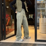 شلوار جین وایدلگ قد 112 رنگ خاص