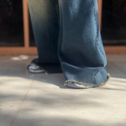 شلوار جین بگ سایه دار چرک b&l قد 112