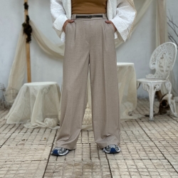 شلوار پارچه ای  تیکال ژآپن واید پیله دار bella پشت کش