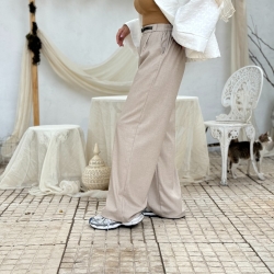 شلوار پارچه ای  تیکال ژآپن واید پیله دار bella پشت کش