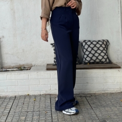 شلوار پارچه ای جنس پورش ریزشی قد 110 رنگ سورمه ای 