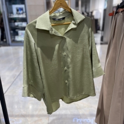 شومیز طرحدار قد پشت 65 جلو 60 فری سایز