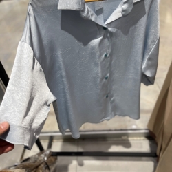 شومیز طرحدار قد پشت 65 جلو 60 فری سایز