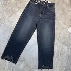 شلوارجین استرایت فیت قد90 دمپا زاپ