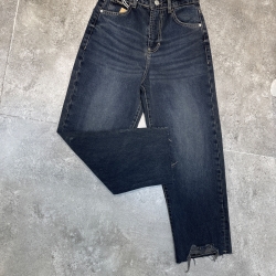 شلوارجین استرایت فیت قد90 دمپا زاپ