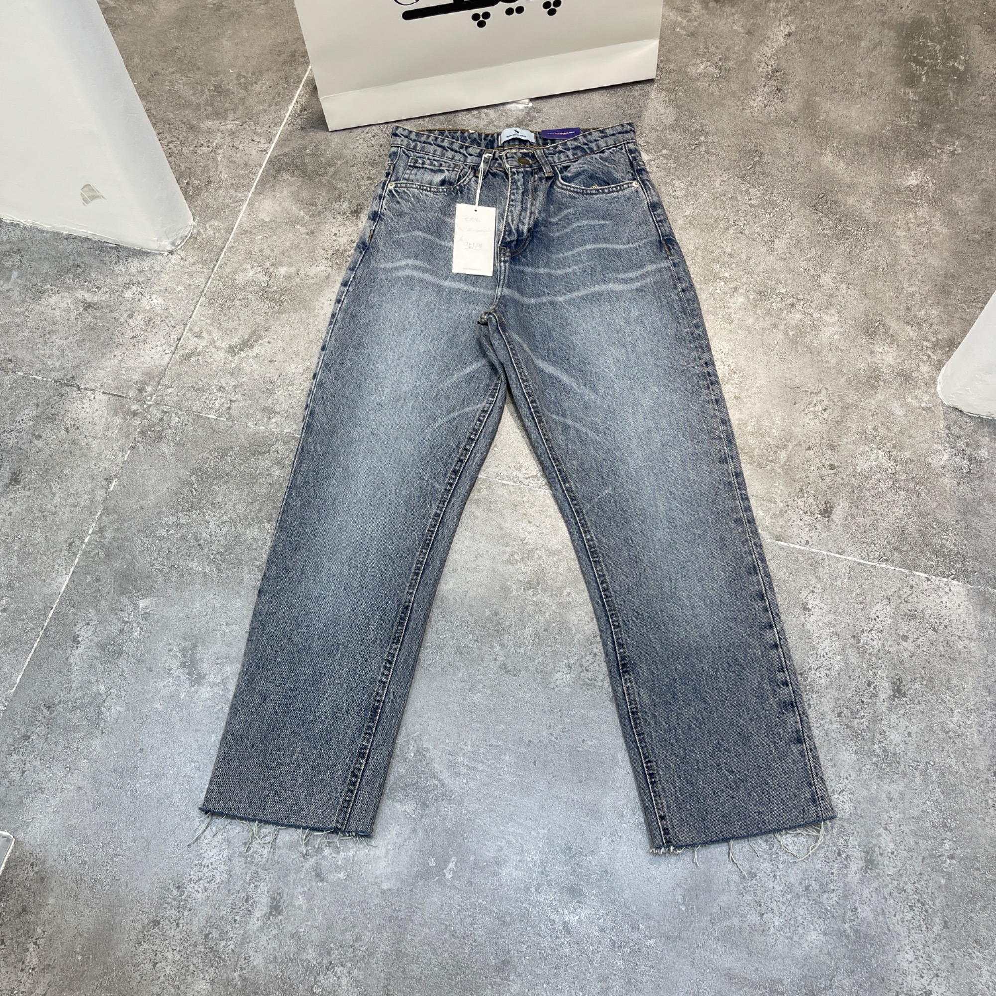 شلوار جین استرایت فیت قد90 دمپا کات