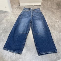 شلوار جین واید رلکس پنس دار قد 90