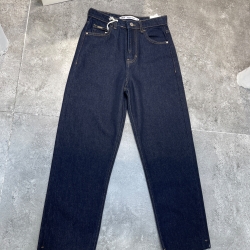 شلوار جین واید سورمه ای قد90 دمپا کات