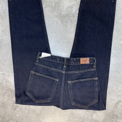 شلوار جین واید سورمه ای قد90 دمپا کات