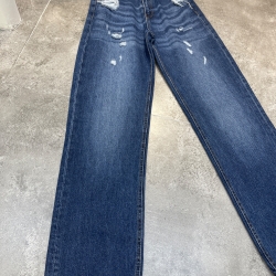 شلوارجین راسته فیت (زاپ بسته) قد 110