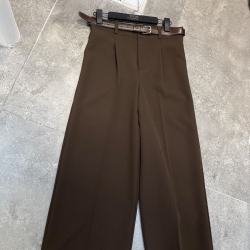 شلوار پارچه ای واید قد90 کرپ لاکچری 