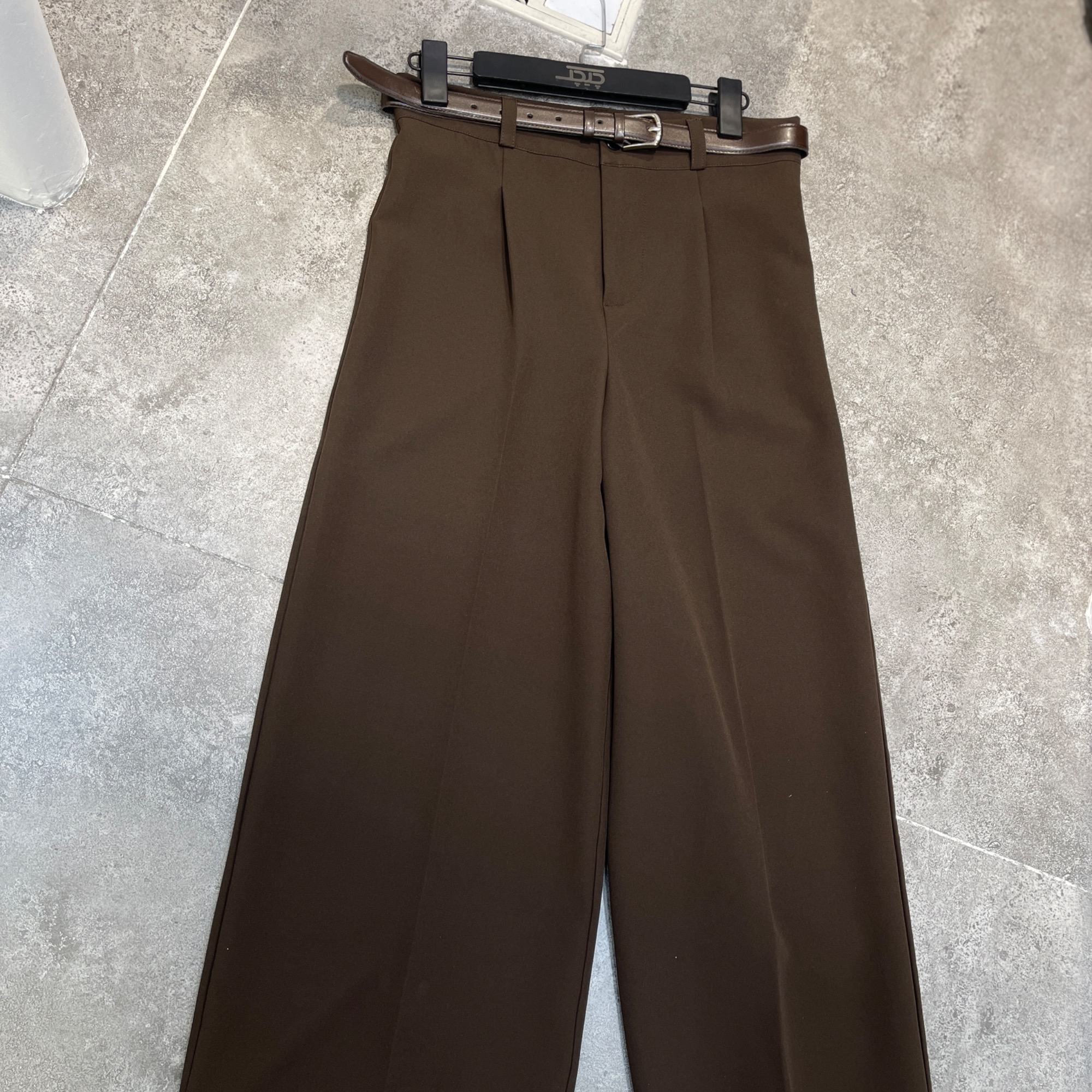 شلوار پارچه ای واید قد90 کرپ لاکچری 