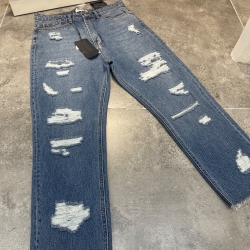 شلوارجین راسته فیت قد90 زاپدار زاپ بسته