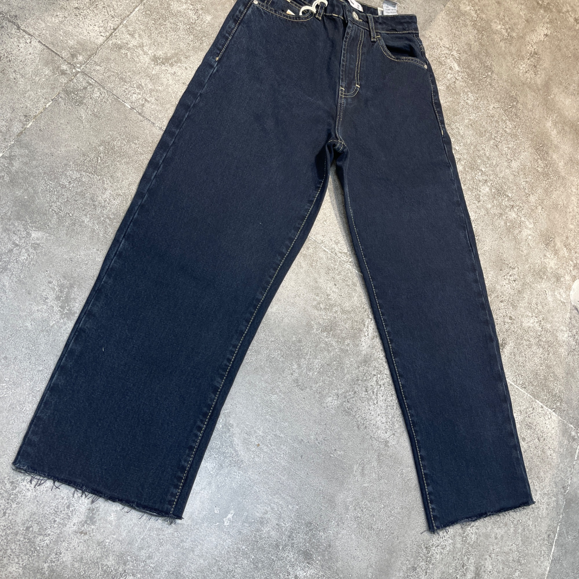 شلوارجین قد90 راسته نرمال سورمه ای بلک