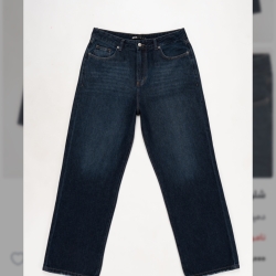 شلوارجین نیم بگ سایز بزرگ پارچه جک پات قد110