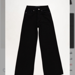 شلوارجین فلر مشکی پارچه جک پات قد110