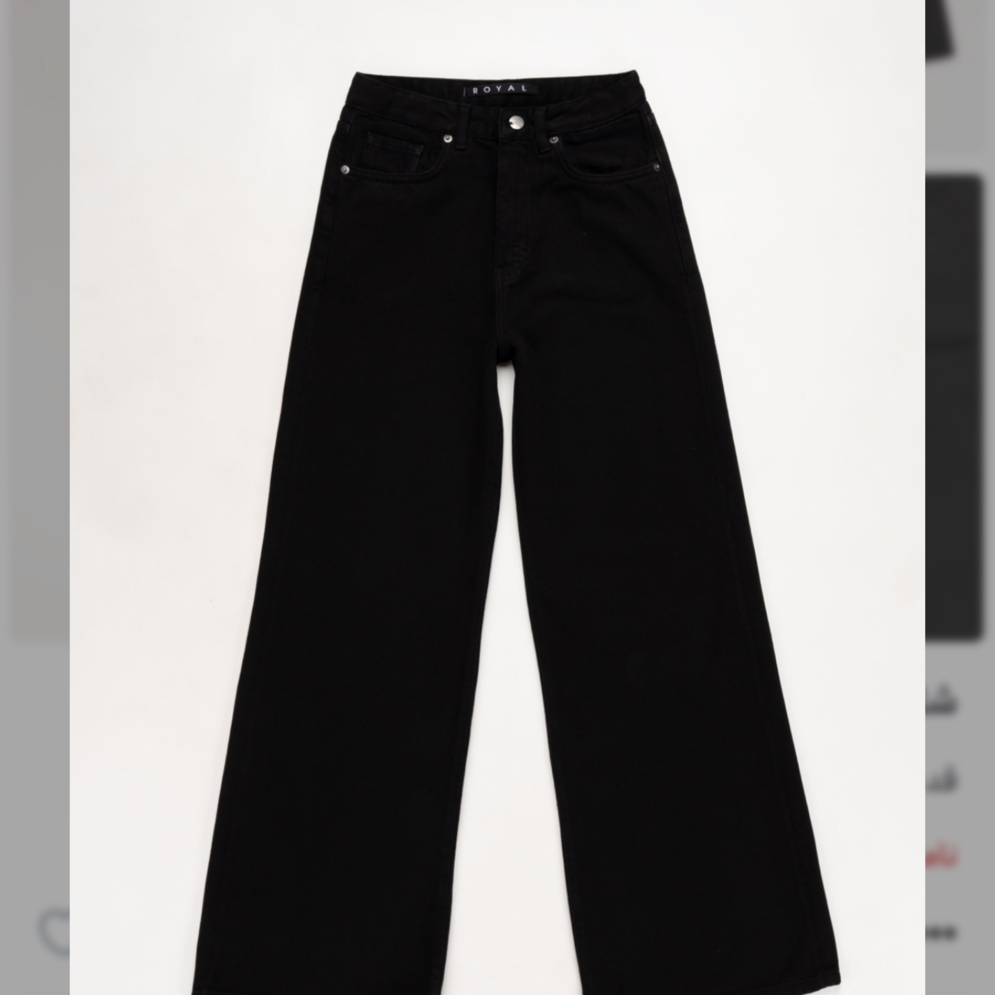 شلوارجین فلر مشکی پارچه جک پات قد110