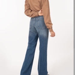 شلوارجین راسته لاین پارچه ریزشی جک پات قد110