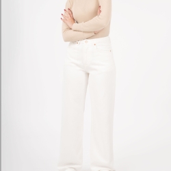 شلوارجین وایدسفید پارچه لخت جک پات