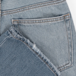 شلوار جین راسته پارچه جک پات ریزشی قد110