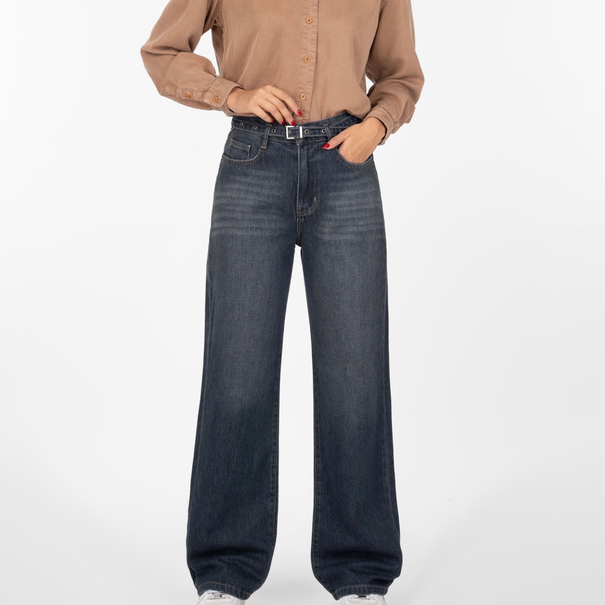 شلوارجین راسته پارچه جک پات ریزشی قد110 