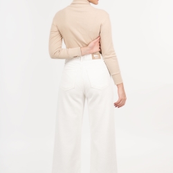 شلوارجین واید سفید پارچه جک پات ریزشی قد110