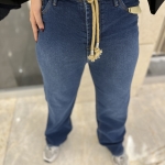 جین استرایت فول کش قد108 رنگ آبی وسط